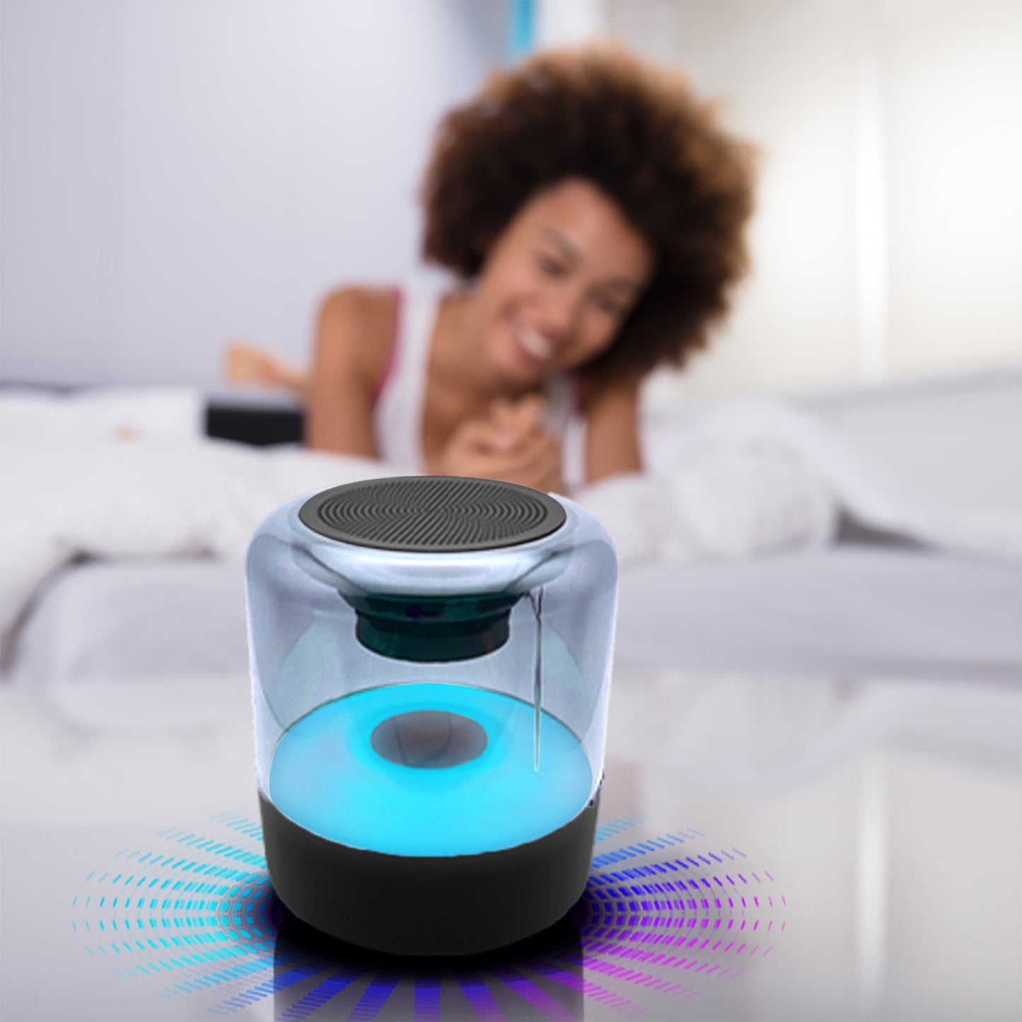 Wireless LED Cylinder Speaker