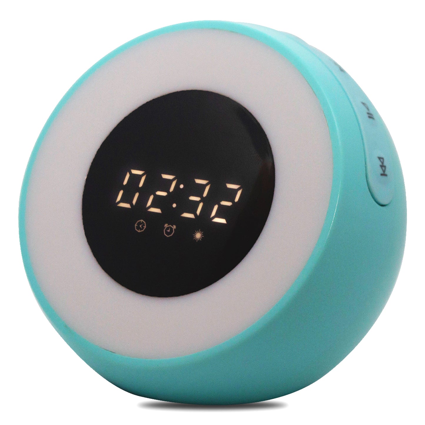 Alarm Clock with Built-in Air Purifier, Sound Machine, Wireless Bluetooth Speaker, and LED Lamp