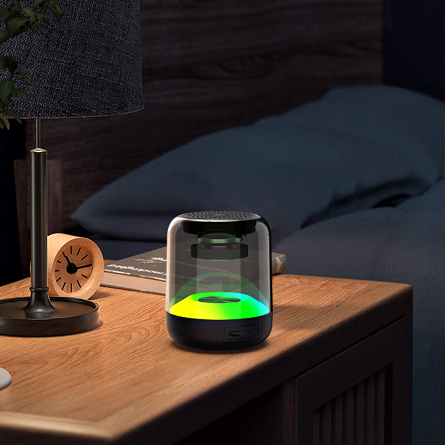 SYNCWAVE 2-Pack of LED Wireless Speakers with Synchronized Audio