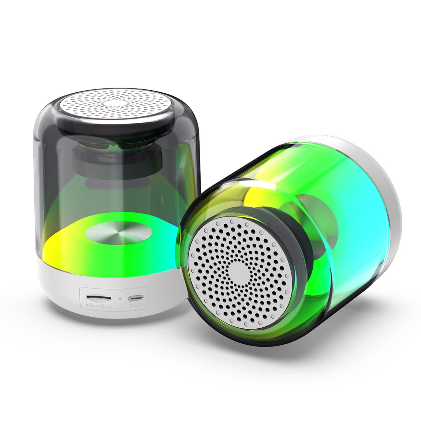 SYNCWAVE 2-Pack of LED Wireless Speakers with Synchronized Audio