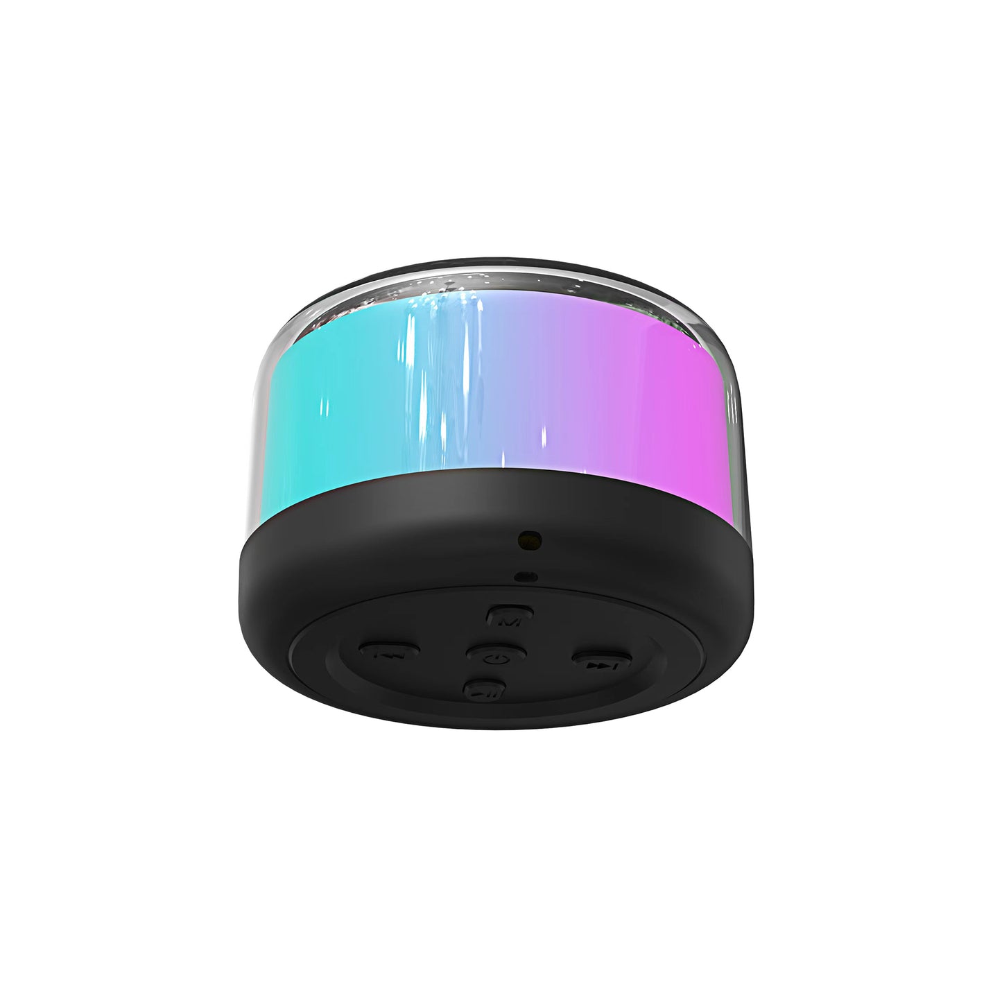 Dual Mini LED Light Bluetooth Speakers with Colorful Streamer for Outdoor 2 Packs Set