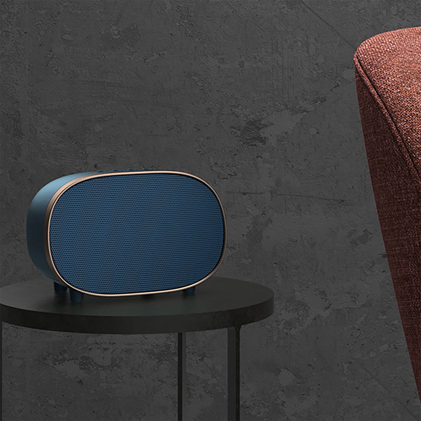 Portable Hifi Vintage Retro Style Wireless Speaker, Support TF Card/AUX/TWS Serial Port (Reachdesk_Blue)