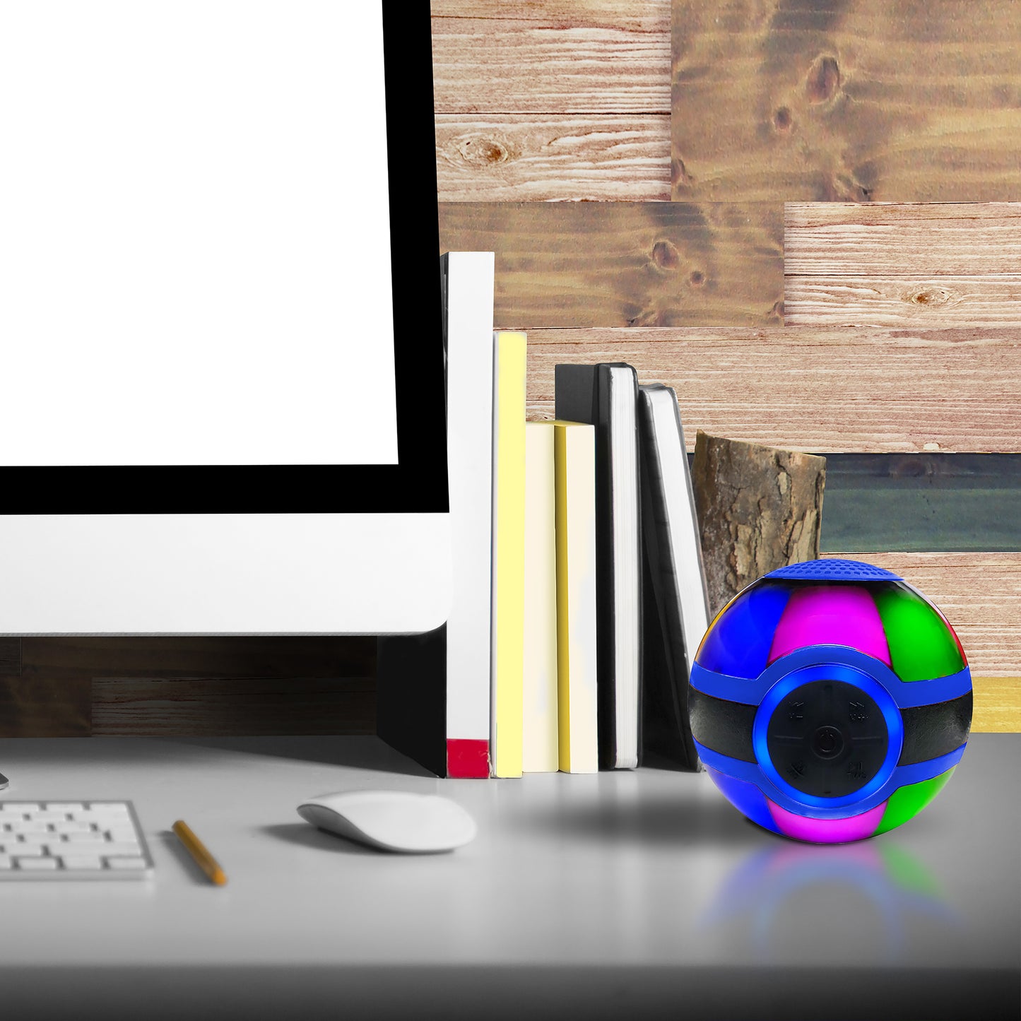 Portable Wireless Music Speaker with LED Lights, Mini Music Ball with TF Card