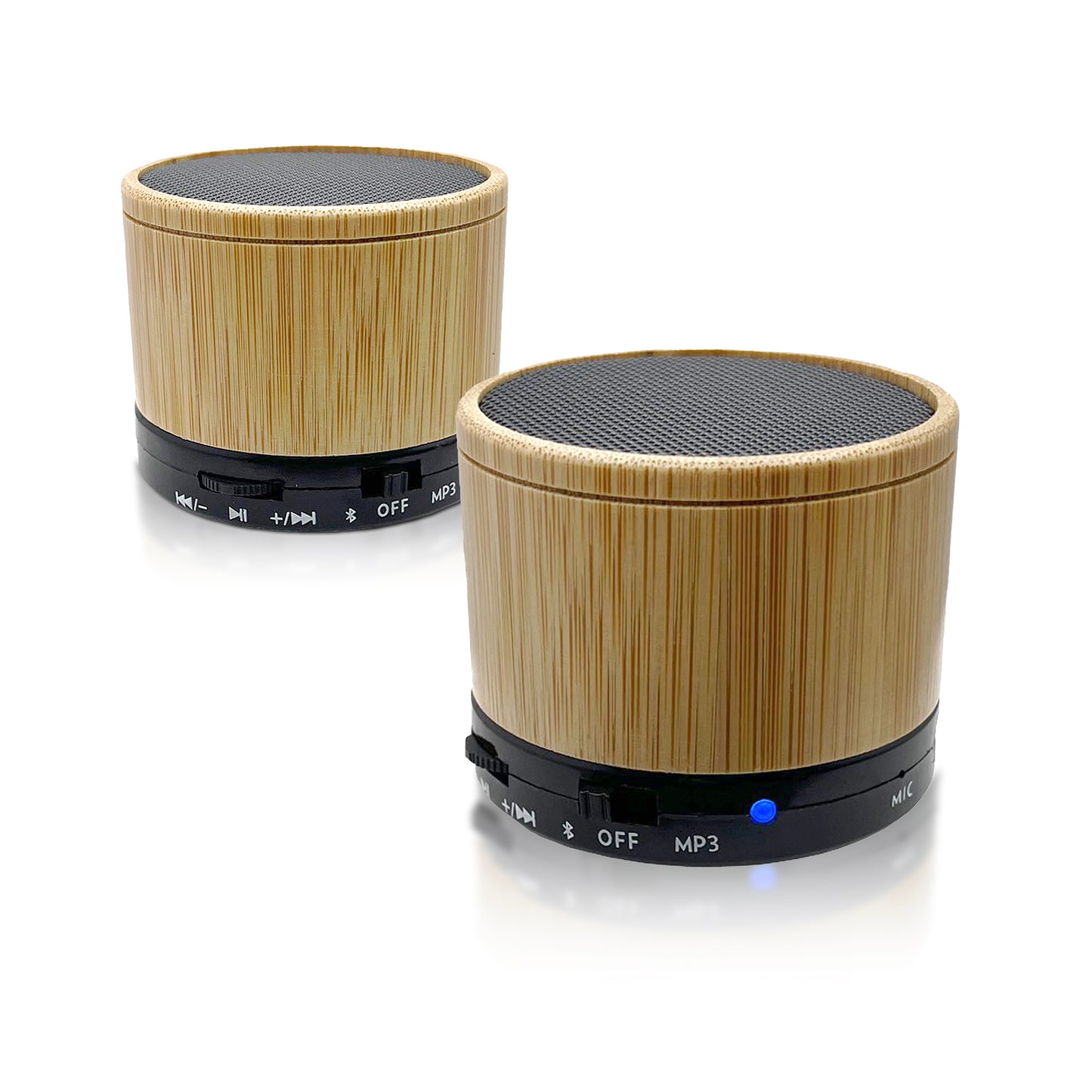 Bamboo Mini Portable Cylinder Bluetooth Speaker, TF Card Supported and Expanded BXS Performance