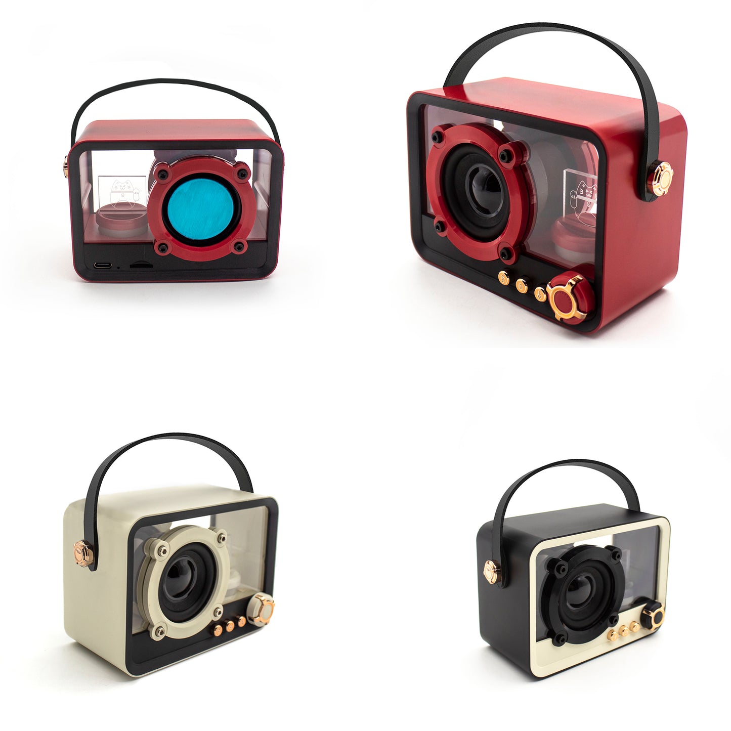 Transparent Wireless Bluetooth Speaker with RGB Lighting and TF Card