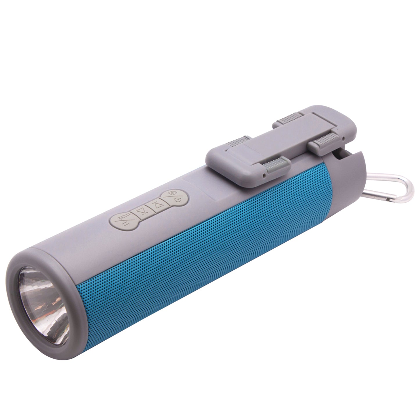 4-in-1 Gadget Capsule with Wireless Speaker,Powerbank, Selfie Stick, Flashlight