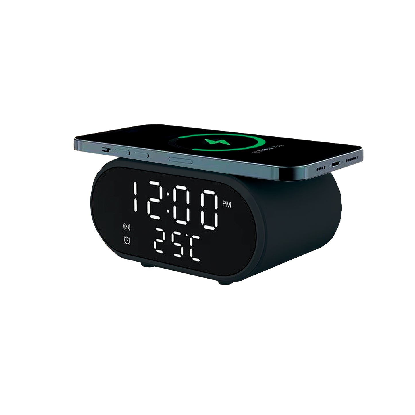 Wireless Charger Clock for iPhone and Samsung Galaxy, Alarm Setting Portable Wireless Charging Stations With Clock Display