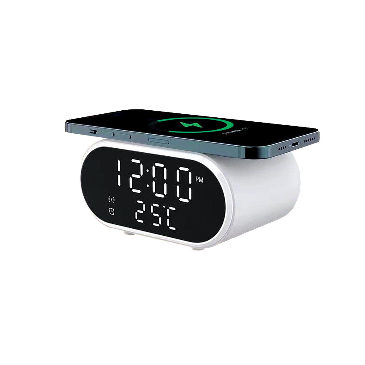 Wireless Charger Clock for iPhone and Samsung Galaxy, Alarm Setting Portable Wireless Charging Stations With Clock Display