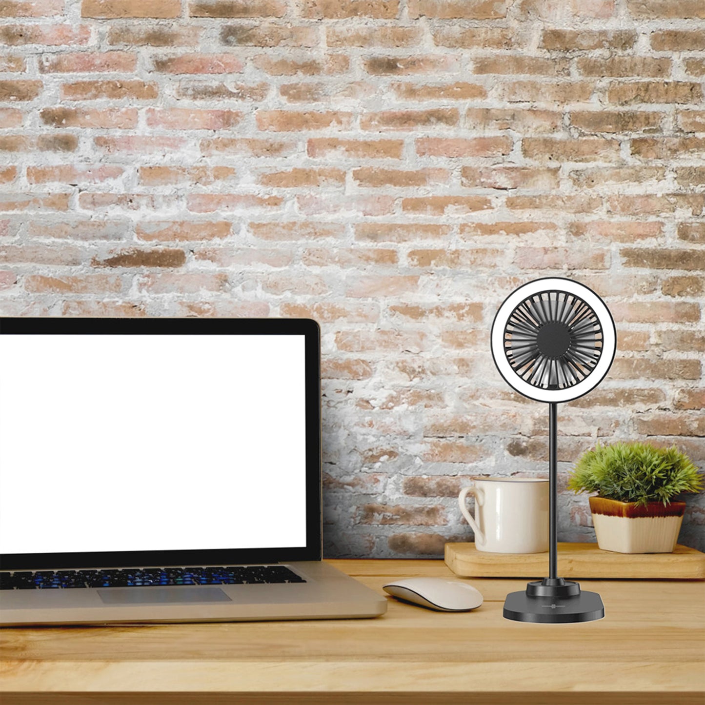 IllumiBreeze - LED Desk Fan with Wireless Charging Base