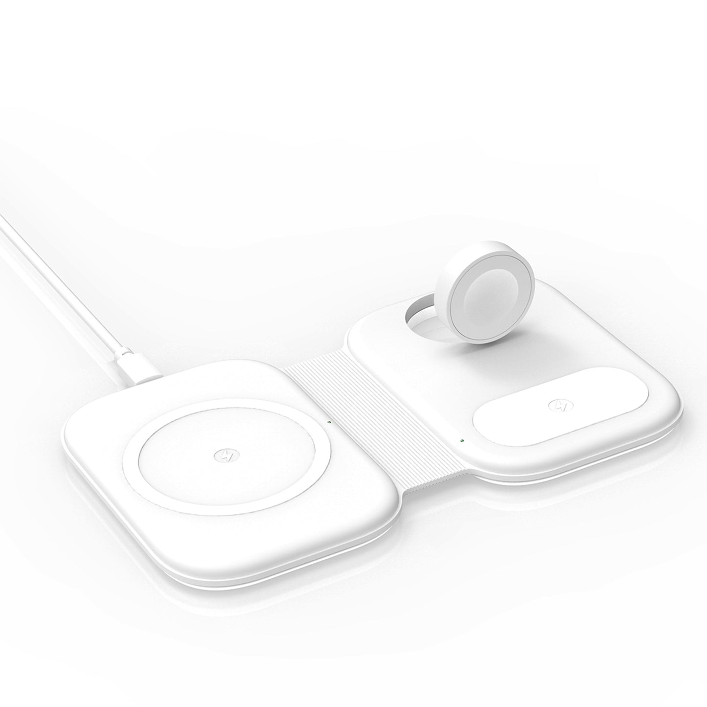 Magnetic Folding 3-in-1 Fast Wireless Charging Station - Convenient Charging for Phone, Watch, and Earbuds