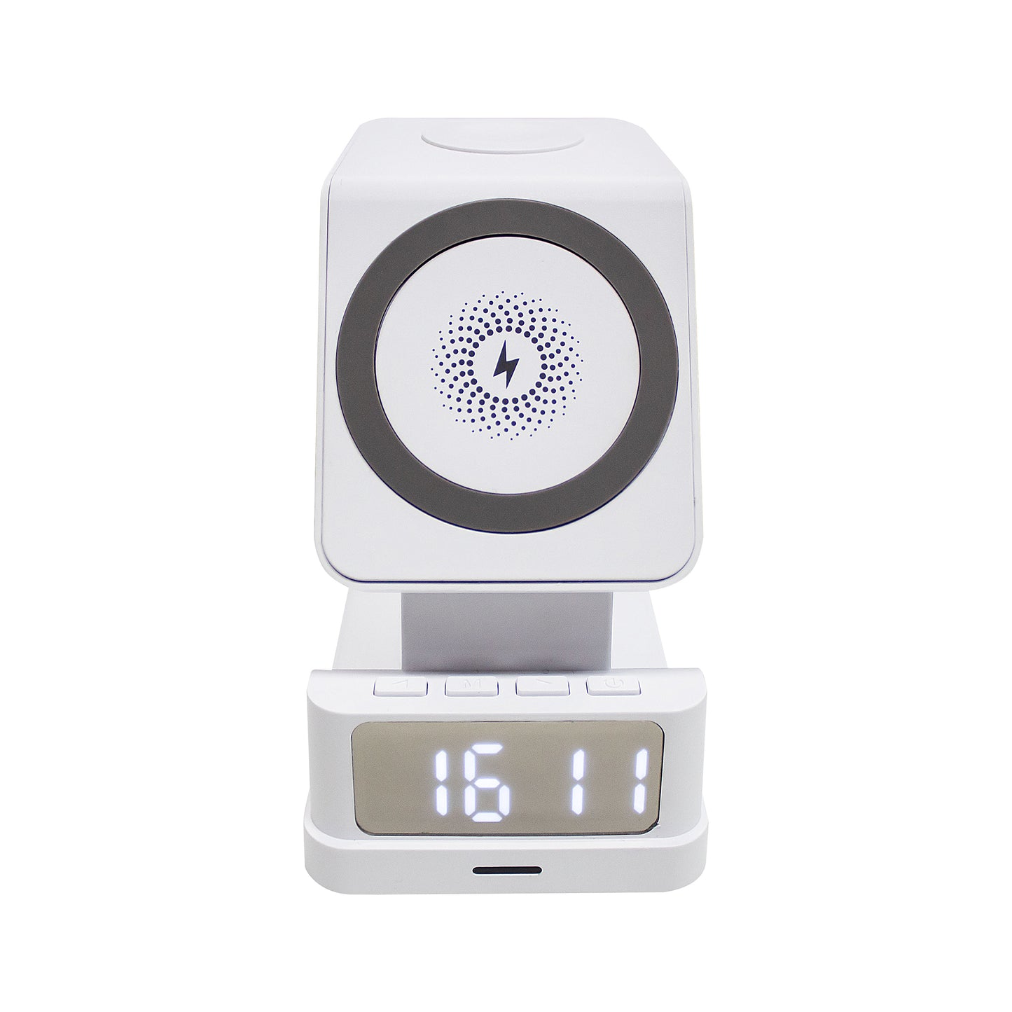 Wireless Charging Station for iPhone and Smartphone With Digital Alarm Clock