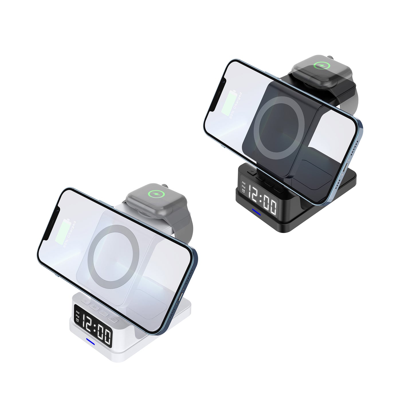 Wireless Charging Station for iPhone and Smartphone With Digital Alarm Clock