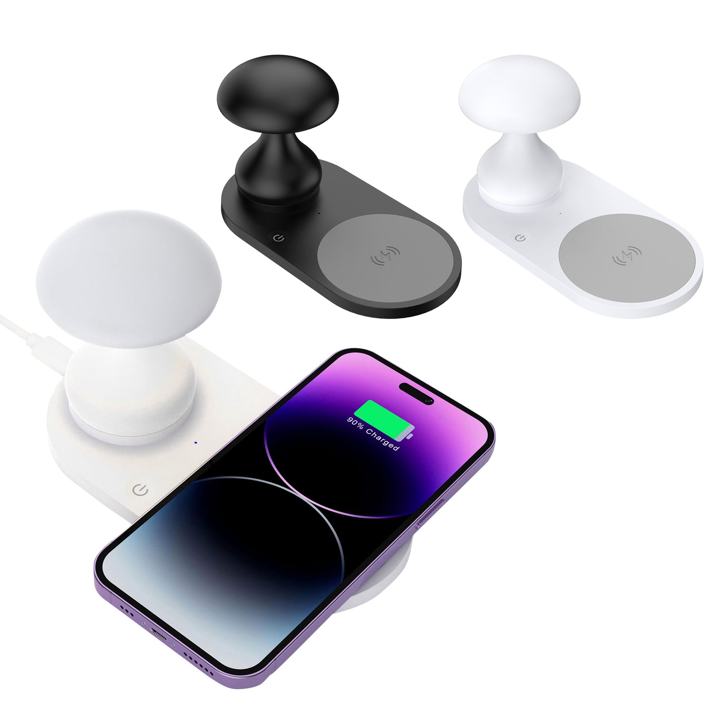 2-in-1 Mushroom Light Wireless Charger with Fast Charging