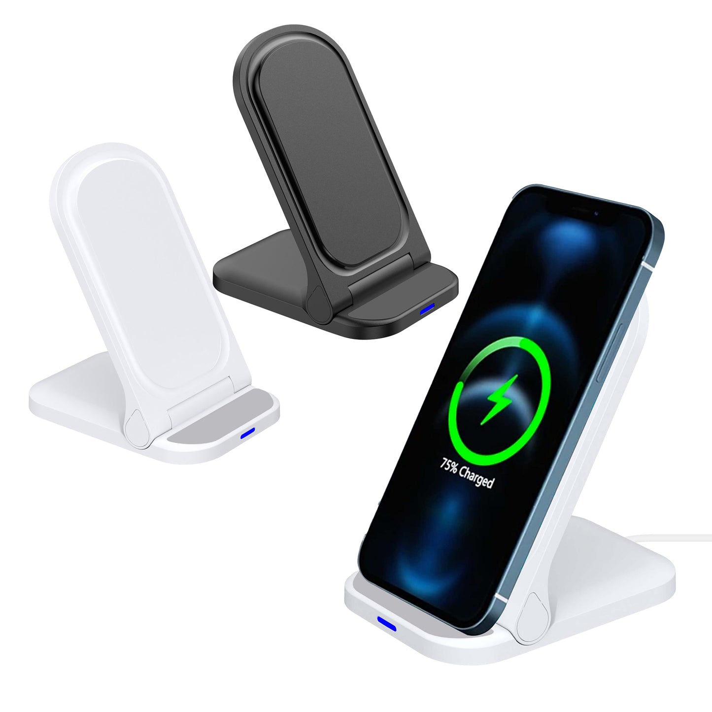 2-in-1 Foldable Wiress Charger and Phone Holder