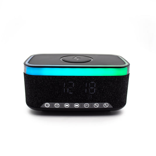 Ringtone Bluetooth Speaker with Wireless Charger and Alarm Clock
