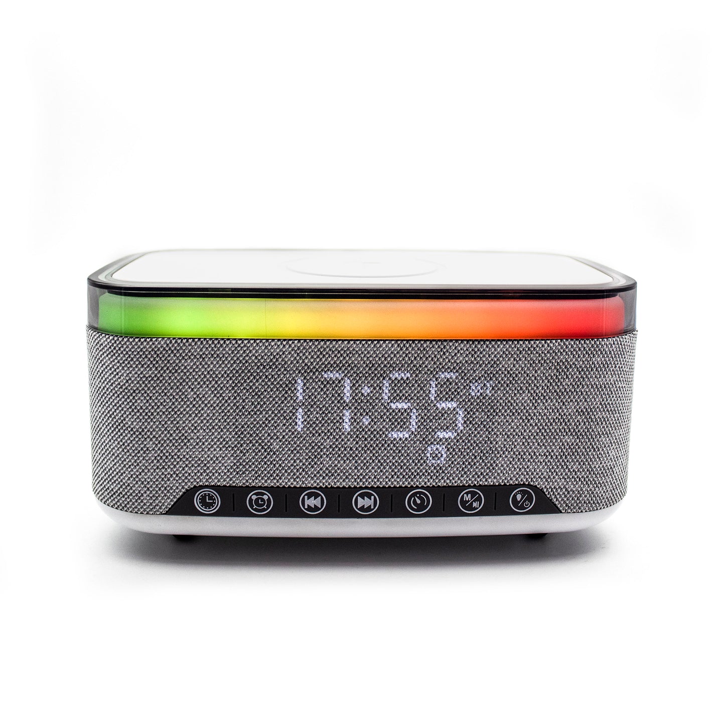 Ringtone Bluetooth Speaker with Wireless Charger and Alarm Clock