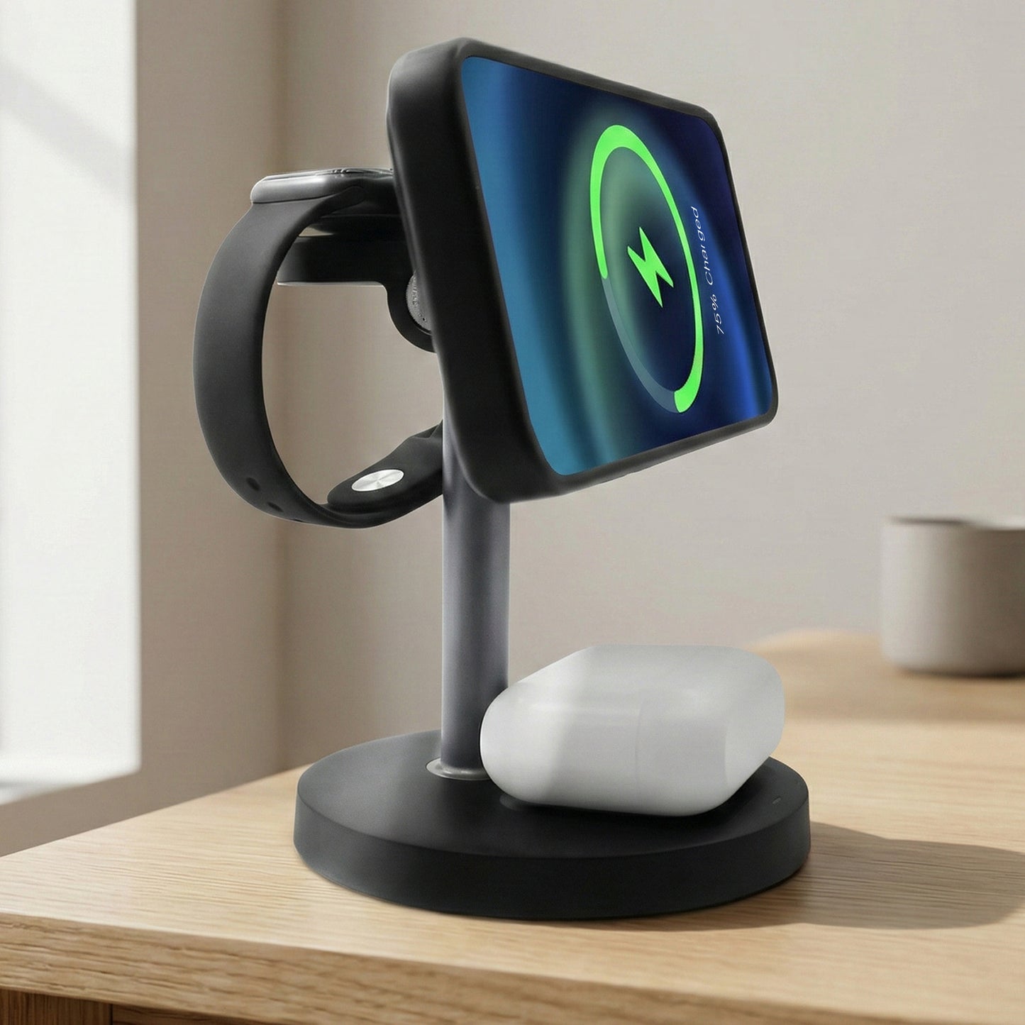Magnetic 3-in-1 Wireless Charging Station