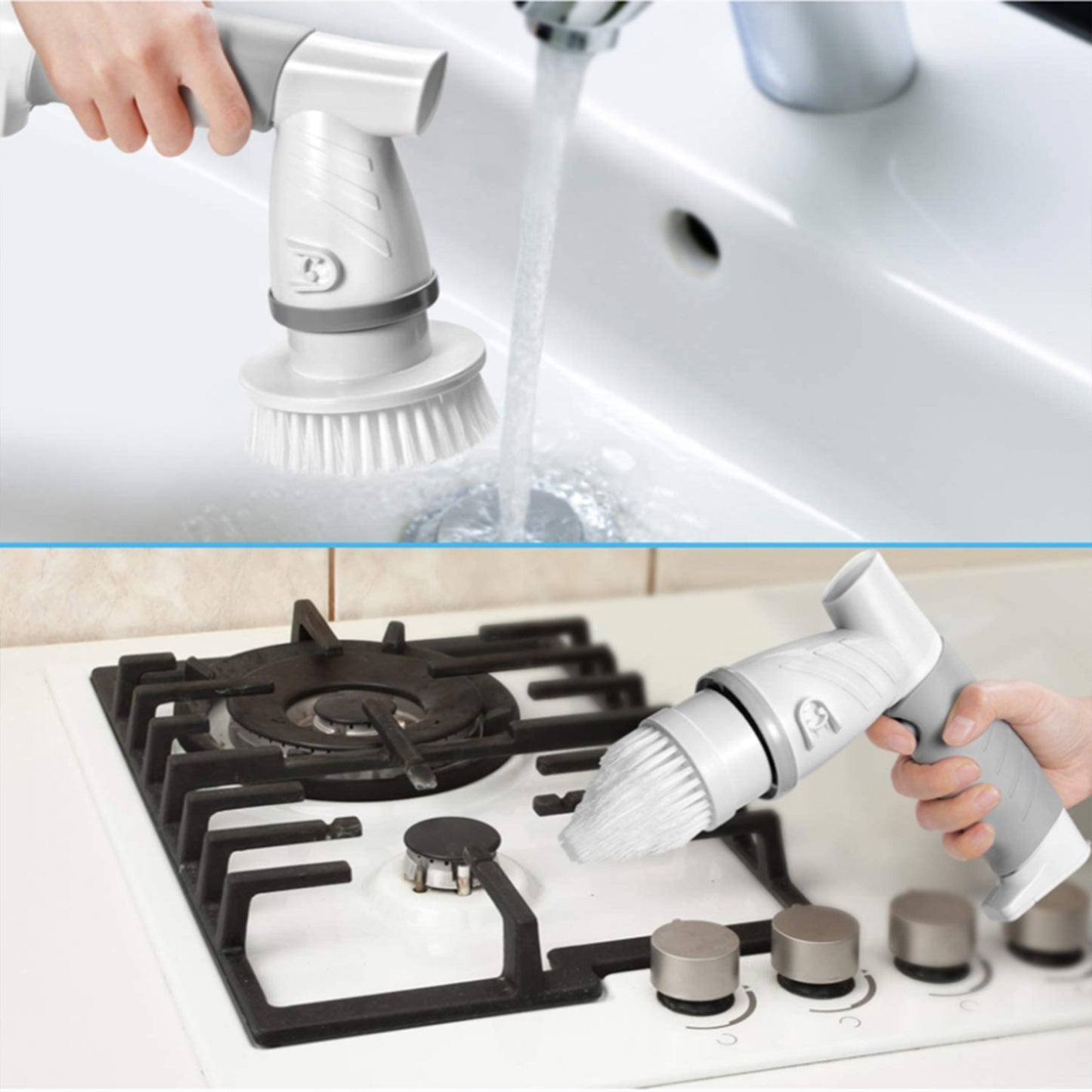 Cordless Electric Spin Scrubber - Effortless Cleaning with 4 Replaceable Brush Heads!