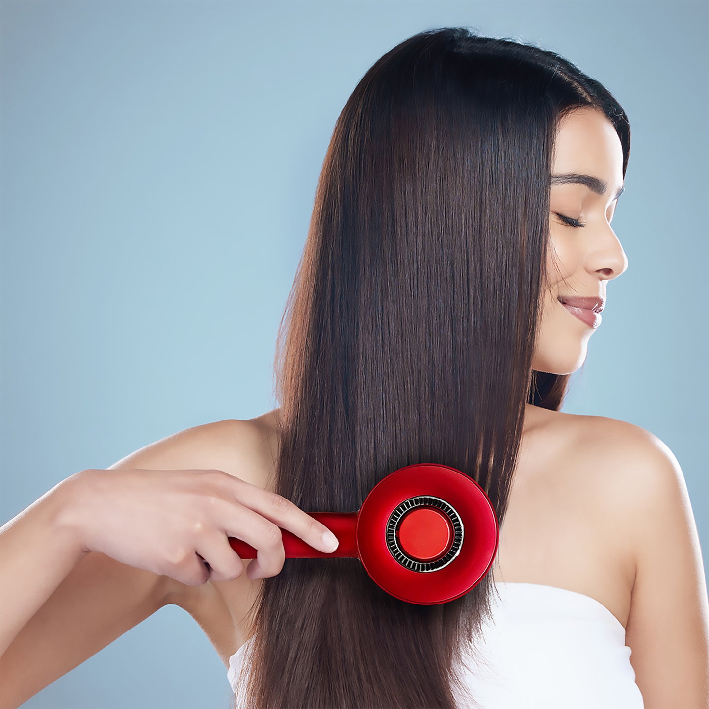 RejuvaFlex Oil Dispensing Massage Brush with Red Light Therapy