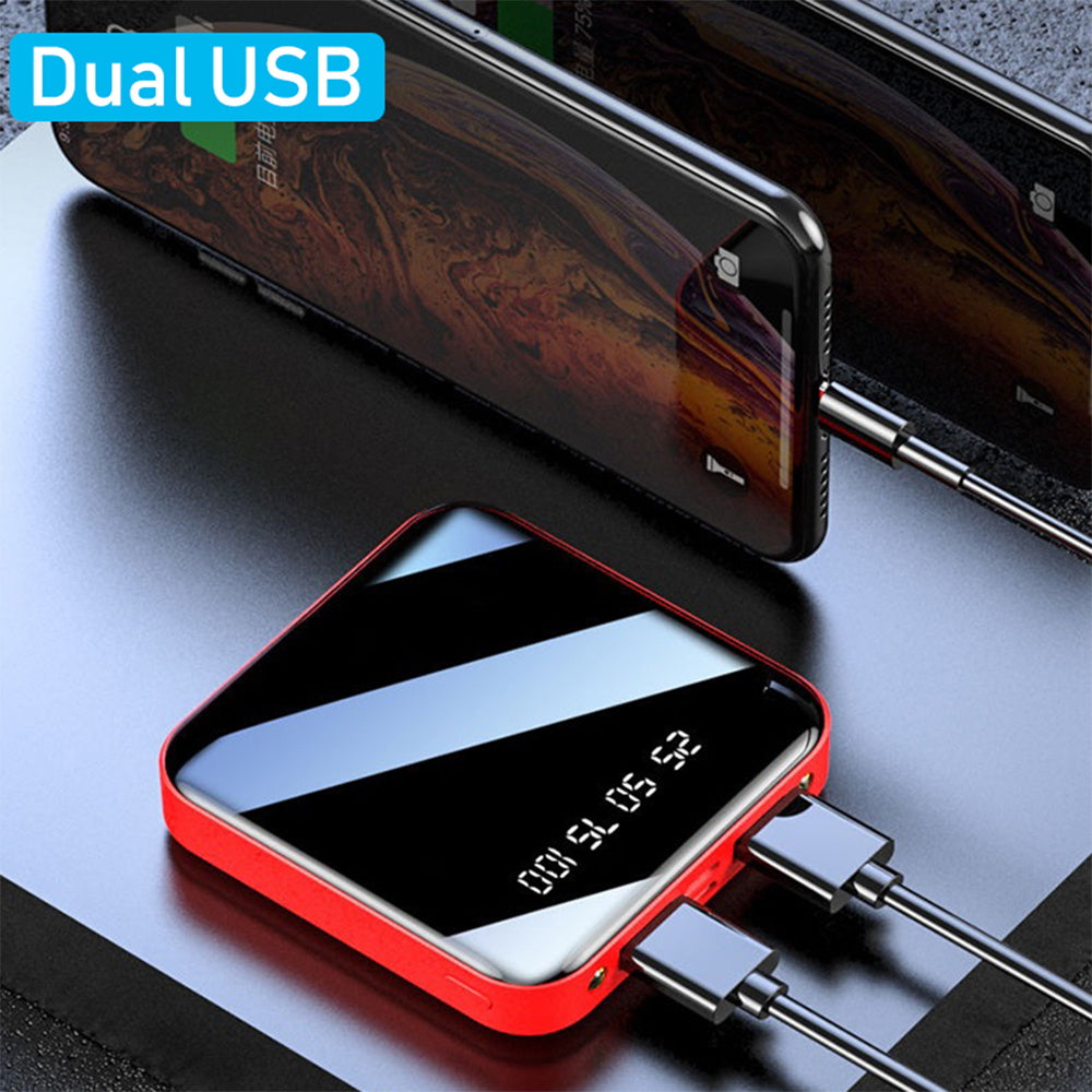 Mini Portable Charging Power Bank with USB Cable for iPhone and Tablets