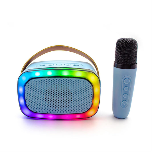 Protable Karaoke Bluetooth Speaker and Microphone with LED Light