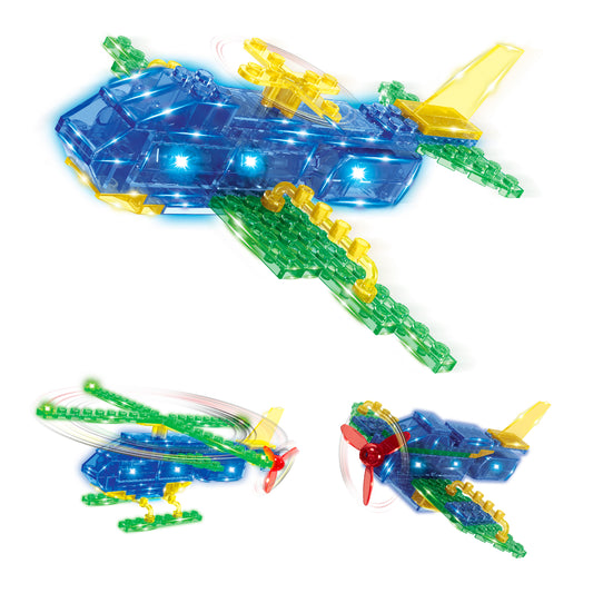 Gleam Bricks 55 Pieces 3 in 1 Helicopter Model Toy for 6+ Aged Kids