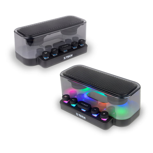 Wireless Speaker with Micro SD Slot, FM Radio, Multi-Color LED Light