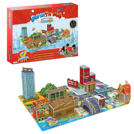 Super Things Rivals of Kaboom City 3D Puzzle, 51 Pieces Glow-In-The-Dark Building Puzzple