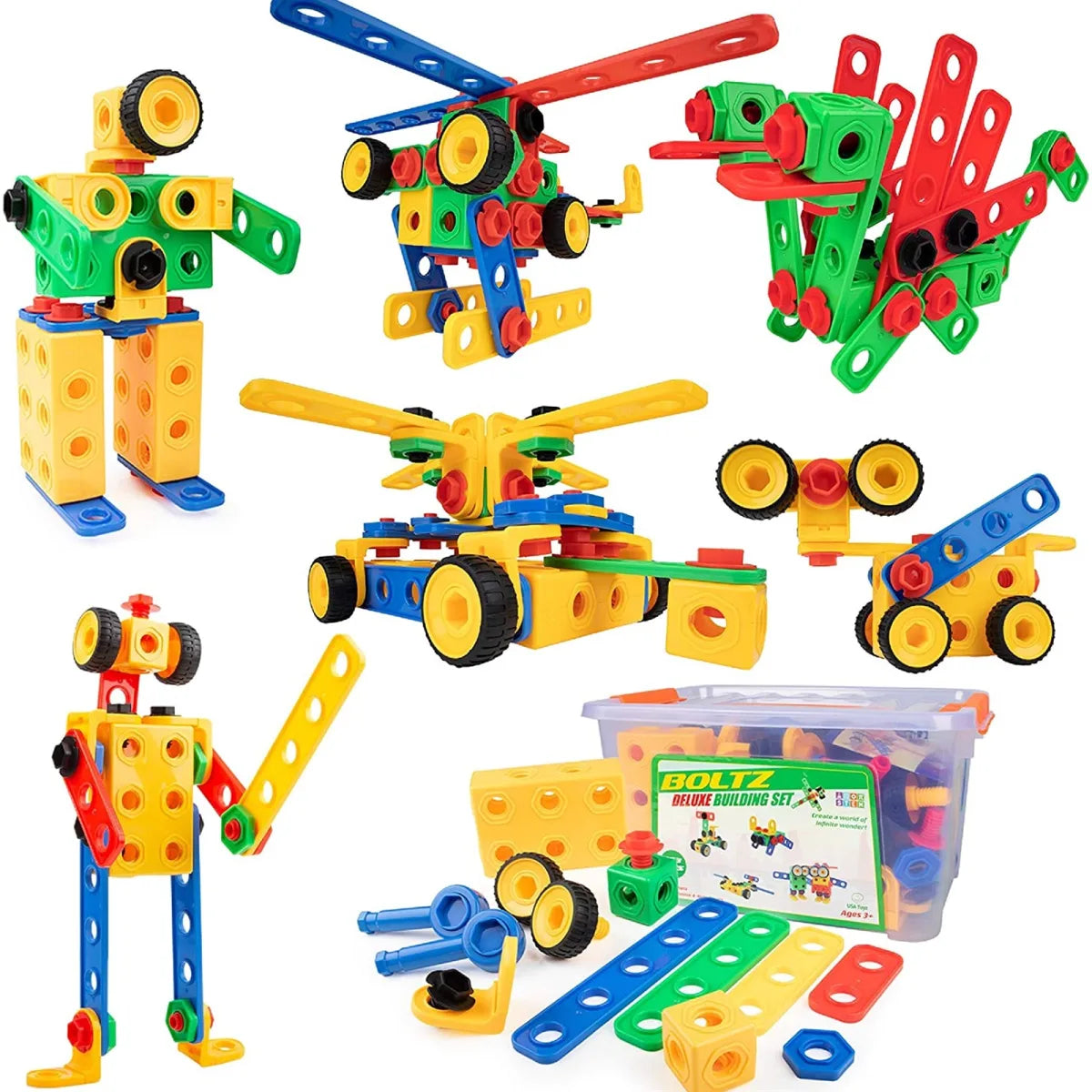 Magnetic Educational Construction Building Block Set for Kids, 101 Pieces