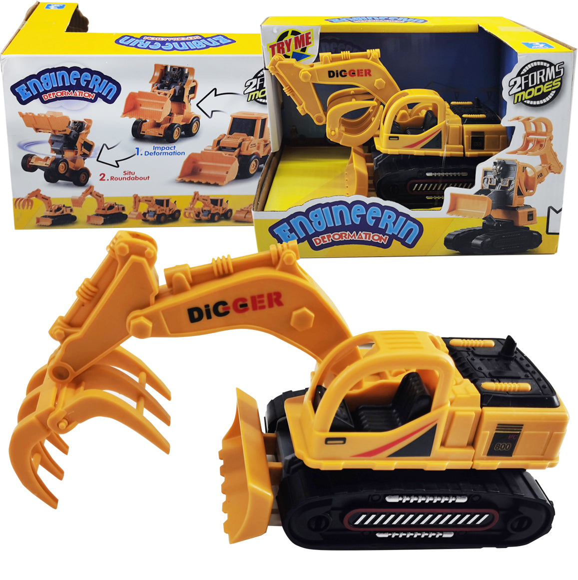 Engineering Deformation Excavator Robot Toy for Kids