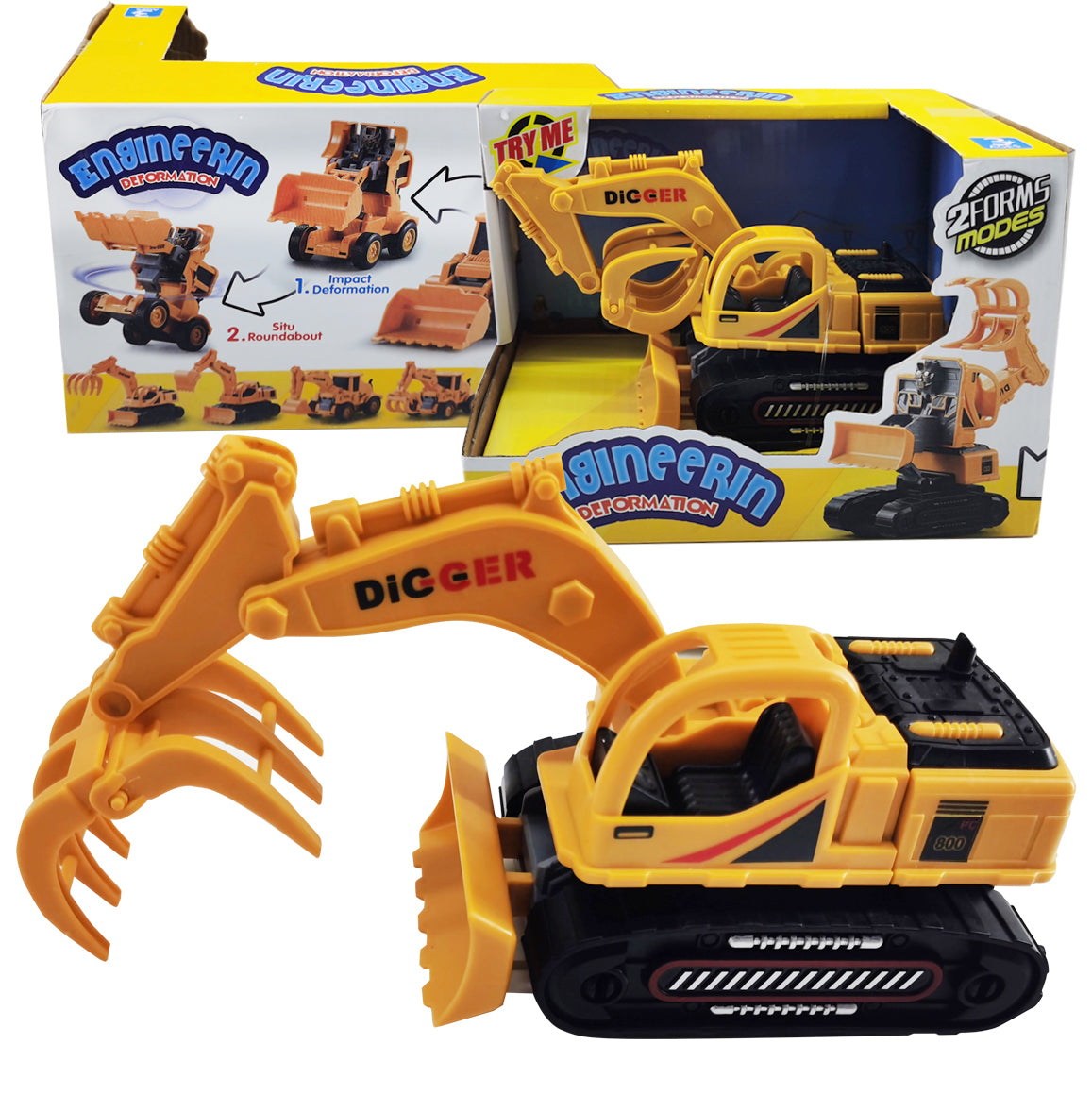 Engineering Deformation Excavator Robot Toy for Kids