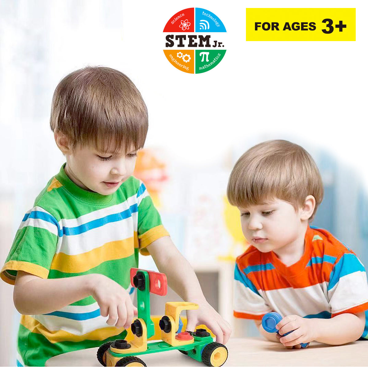 Magnetic Educational Construction Building Block Set for Kids, 101 Pieces