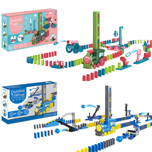 Domino Train Park Set with Lights and Sound - 120 Pieces