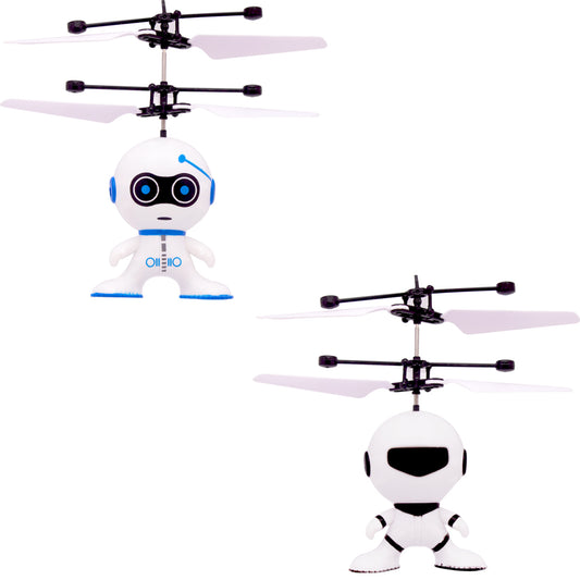 Hand Operated Flying Robot Helicopter Toy