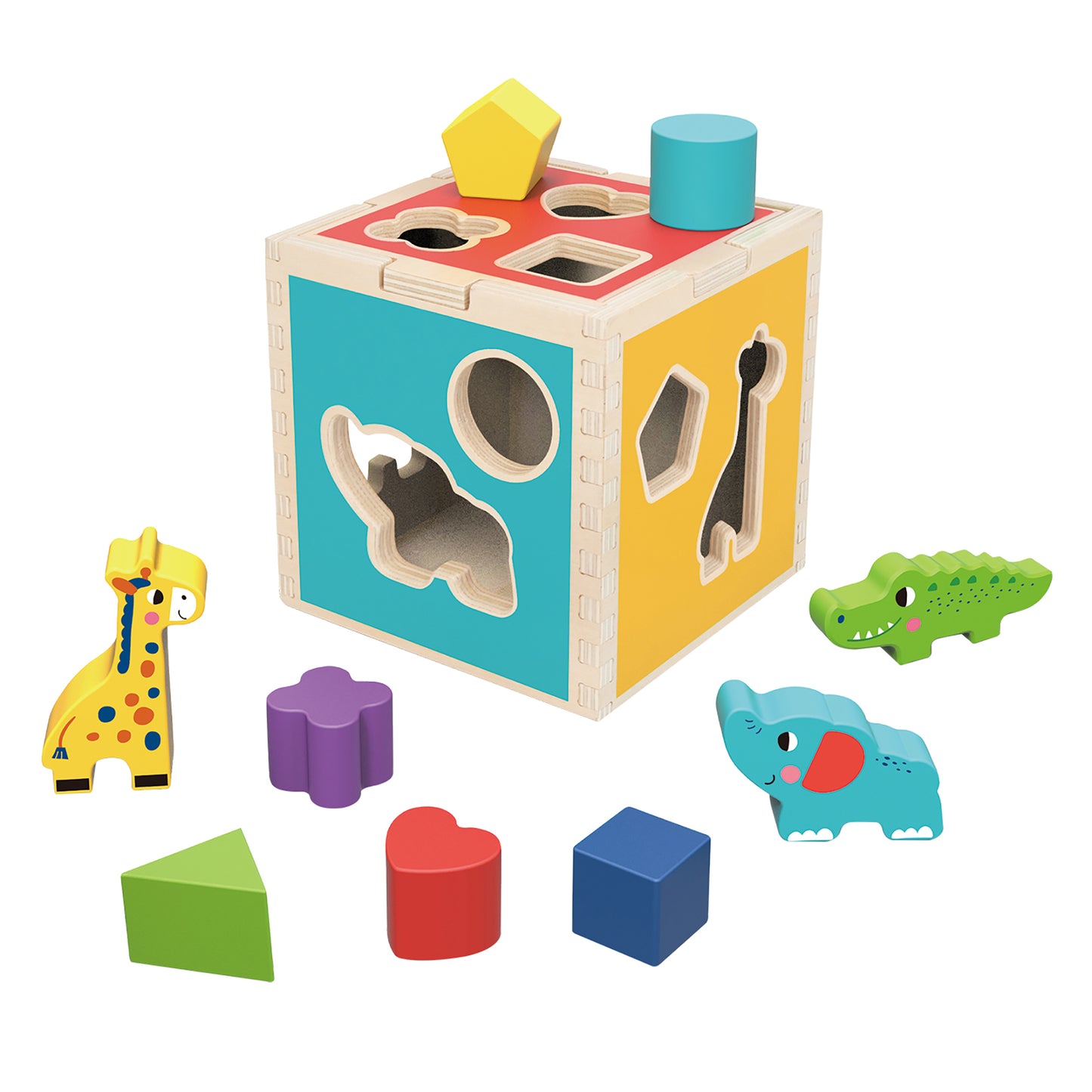 Zummy 11 Pieces Wooden Animal Shape Sorter for Aged 12+ Kids