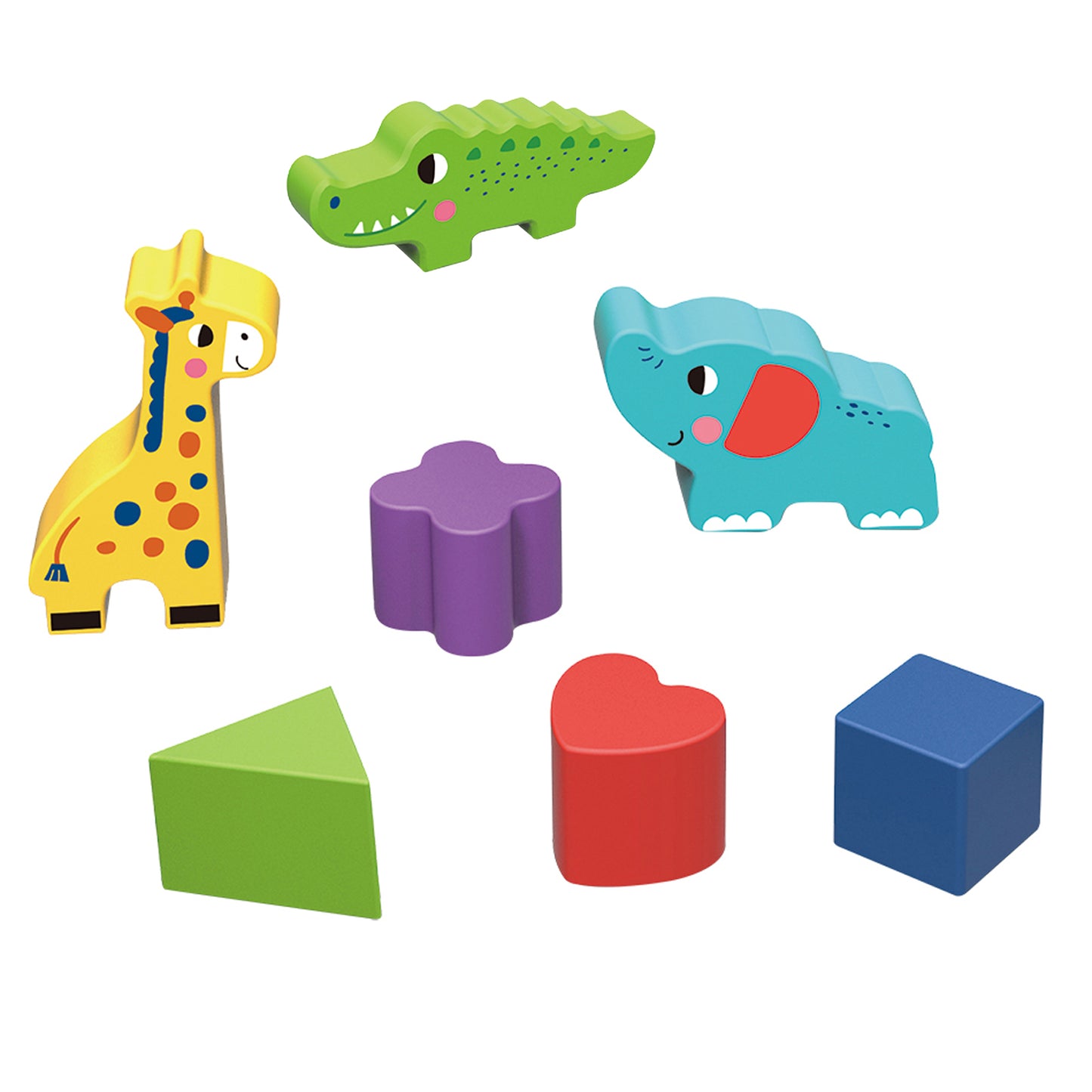 Zummy 11 Pieces Wooden Animal Shape Sorter for Aged 12+ Kids