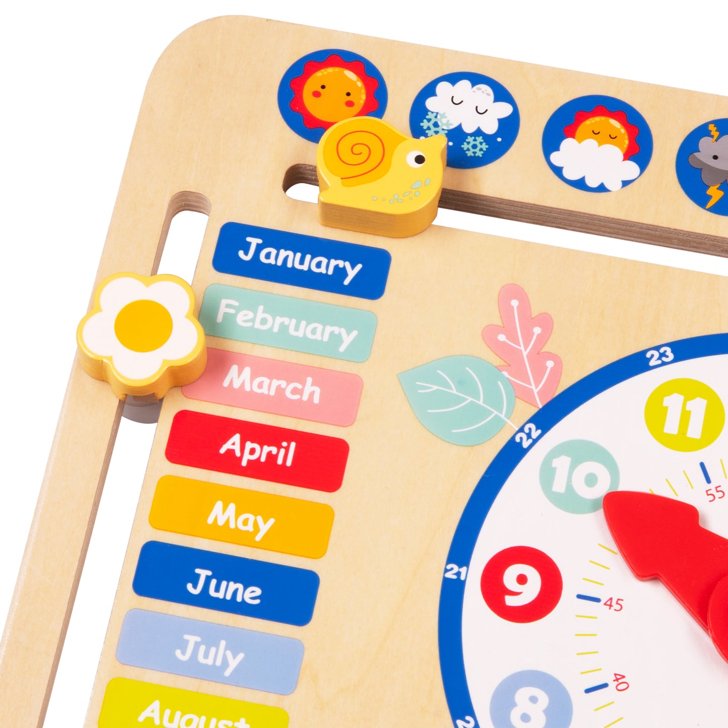 Zummy Wooden My Calendar Learning Toy for Aged 3+ Kids, 23 Pieces