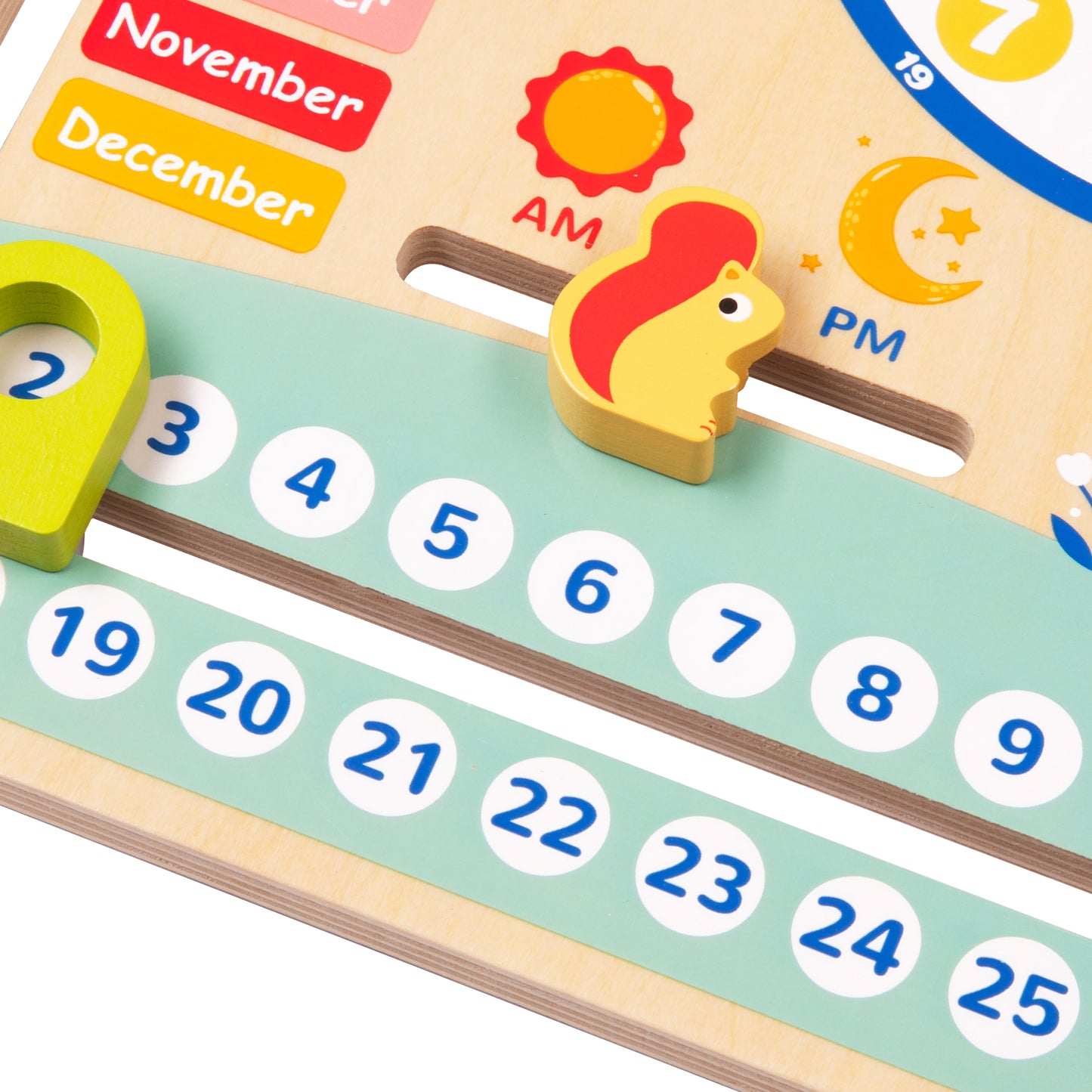 Zummy Wooden My Calendar Learning Toy for Aged 3+ Kids, 23 Pieces