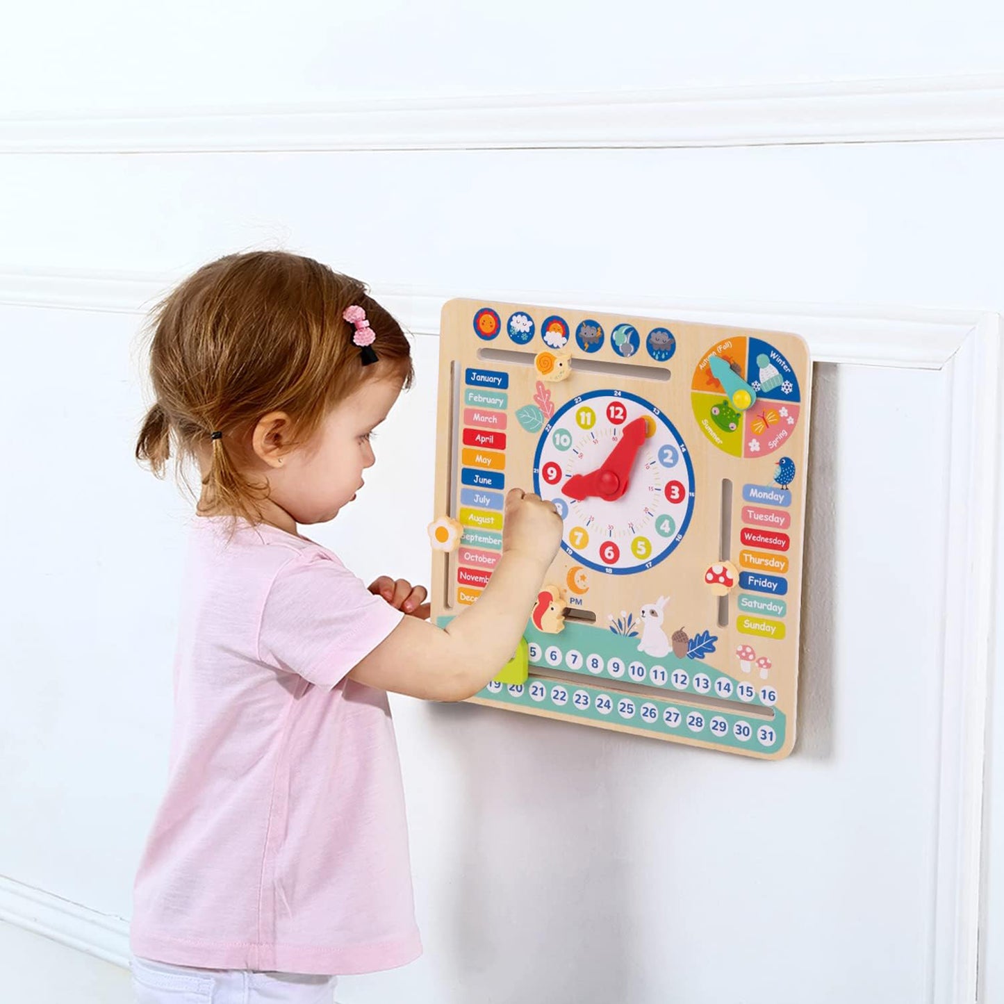 Zummy Wooden My Calendar Learning Toy for Aged 3+ Kids, 23 Pieces