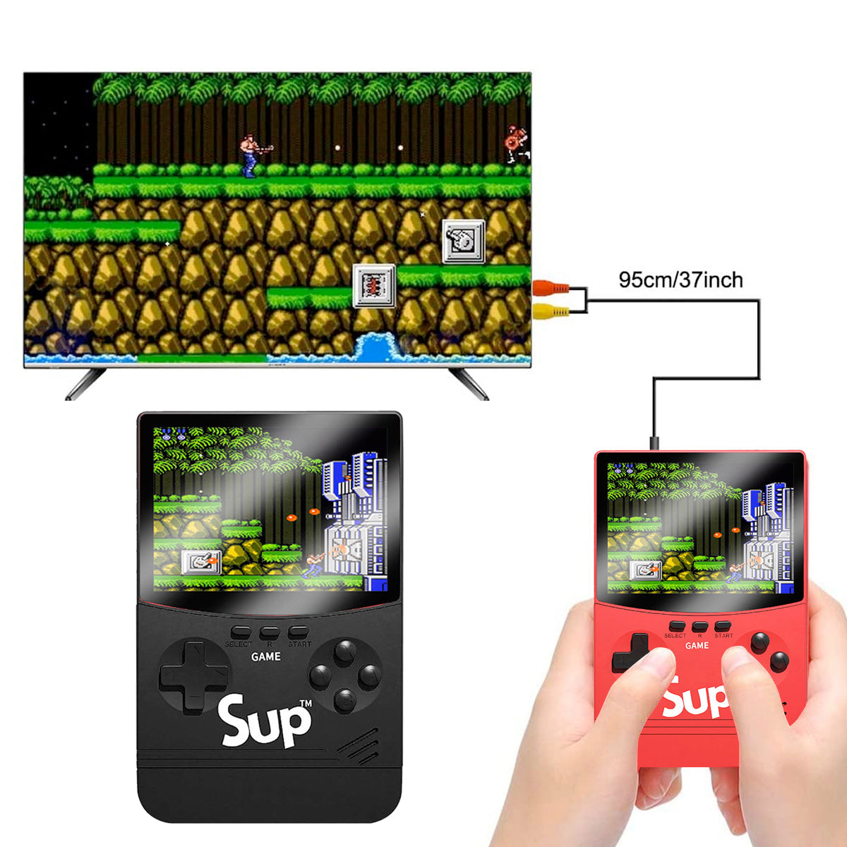 500 Retro Classic Handheld Video Games Game Console with Power Bank
