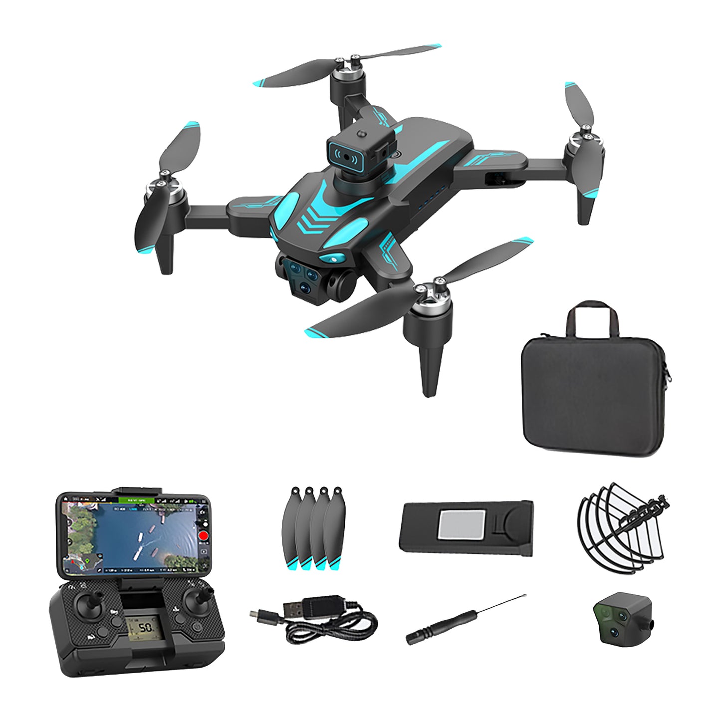 8K Aerial Photography Drone – Black/Blue