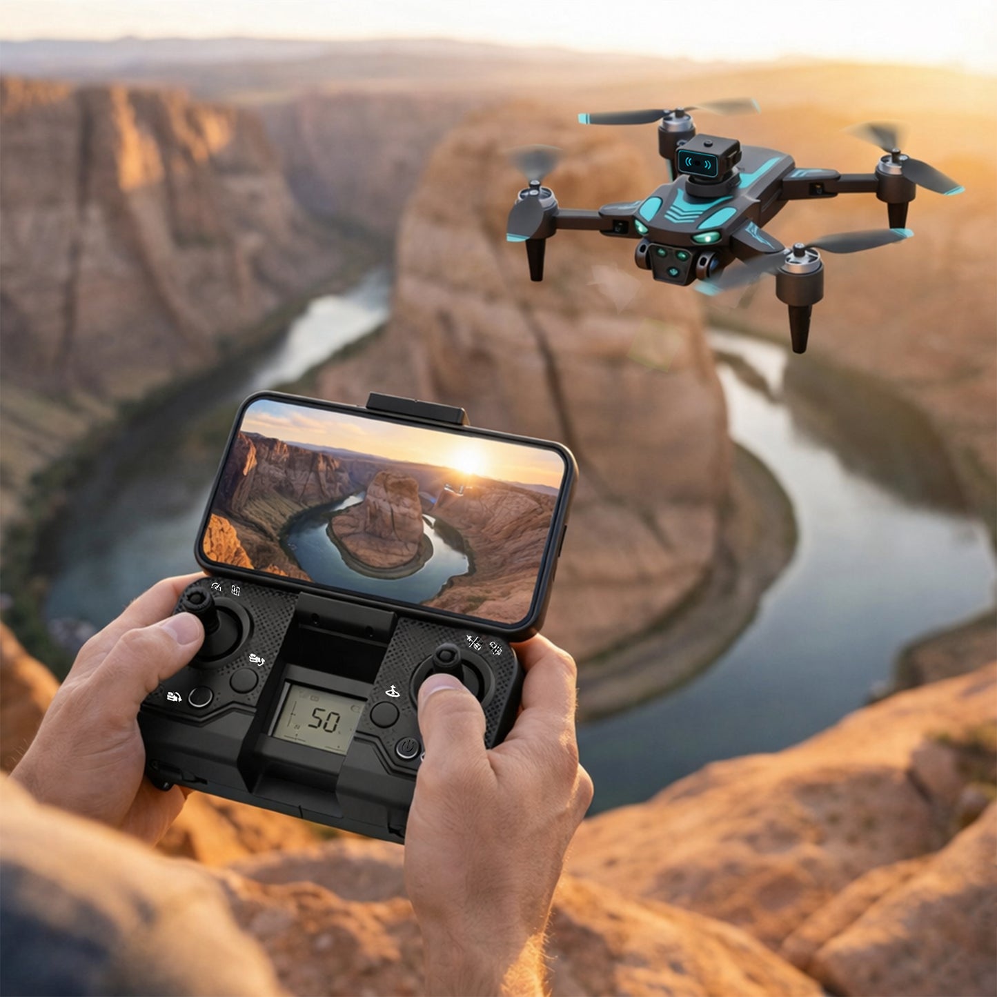 8K Aerial Photography Drone – Black/Blue
