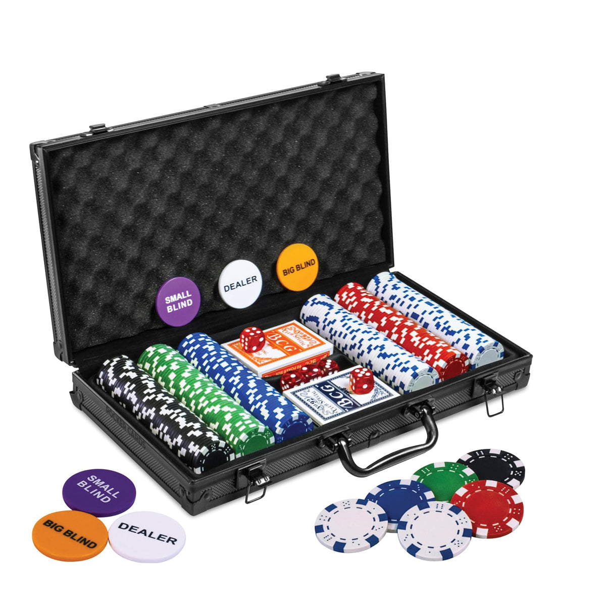 300-Piece Poker Chip Set with Locking Carrying Case