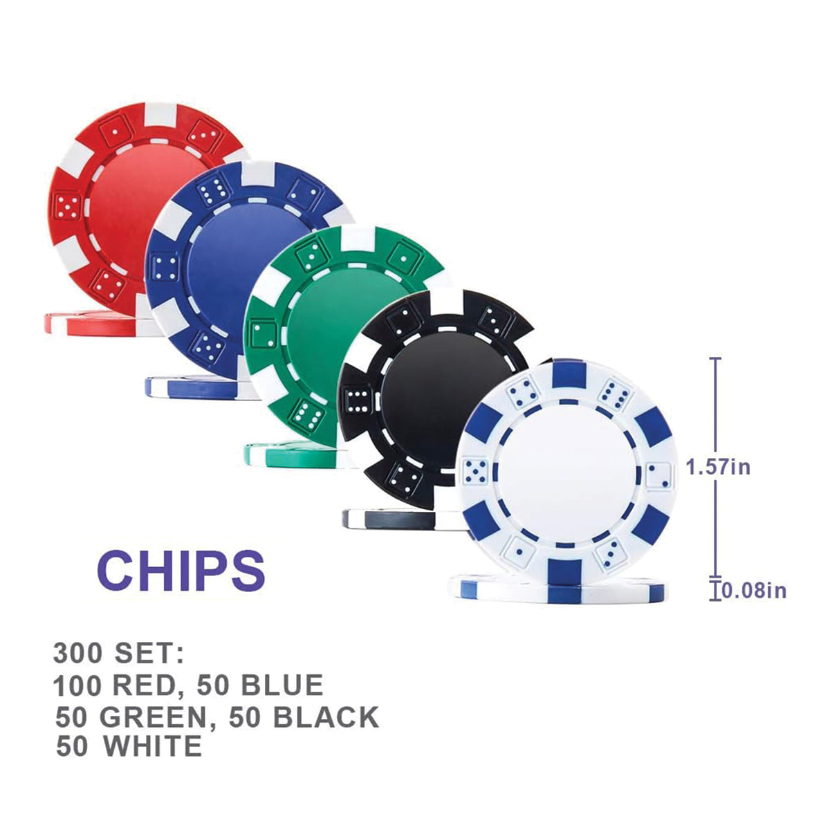 300-Piece Poker Chip Set with Locking Carrying Case
