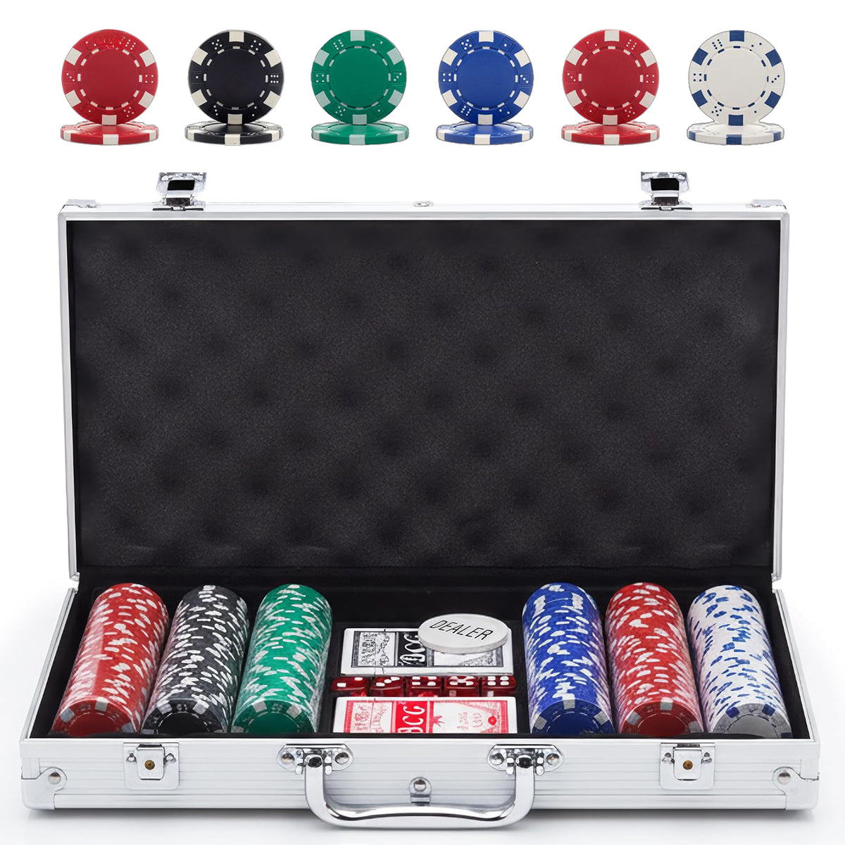 300-Piece Poker Chip Set with Locking Carrying Case
