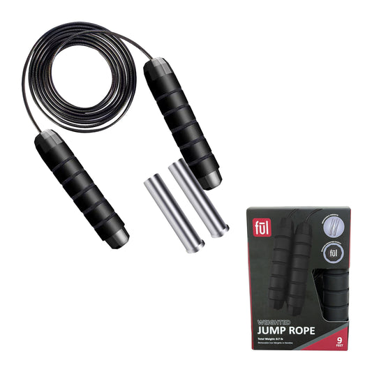 Weighted Jump with Removable Iron Handles, 9' Adjustable Cord