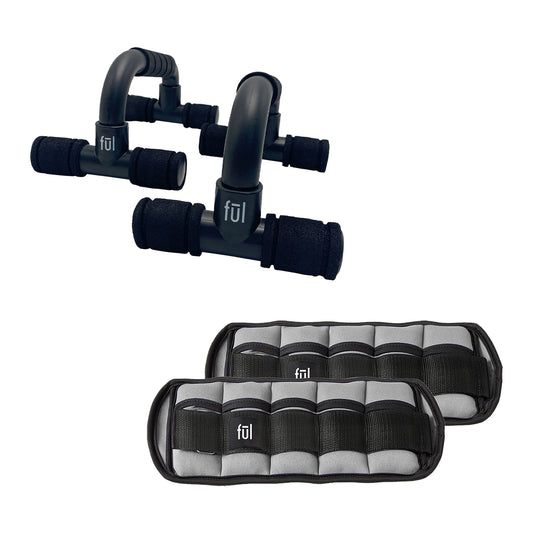 FUL 2lb Ankle/Wrist Weights + Push-Up Grips