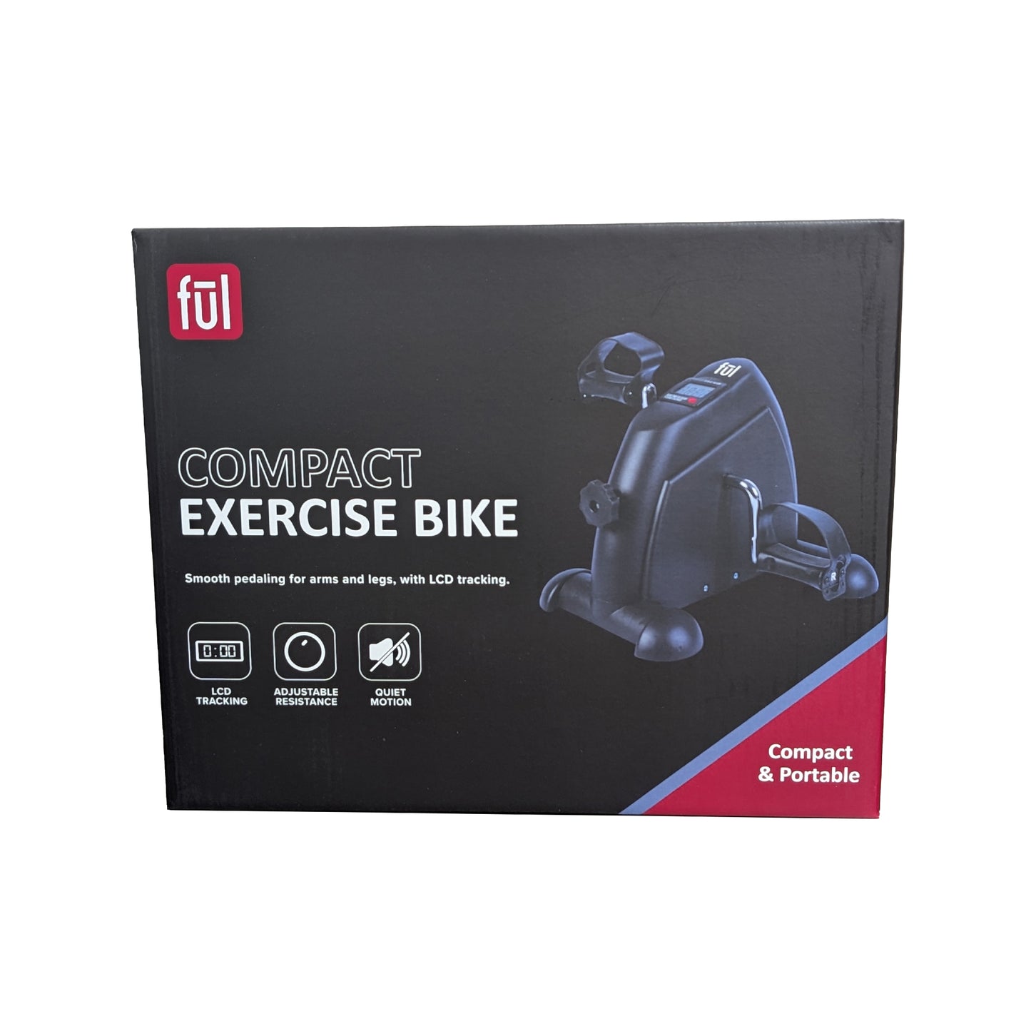 Compact Exercise Bike with Non-Slip Base and LCD Display