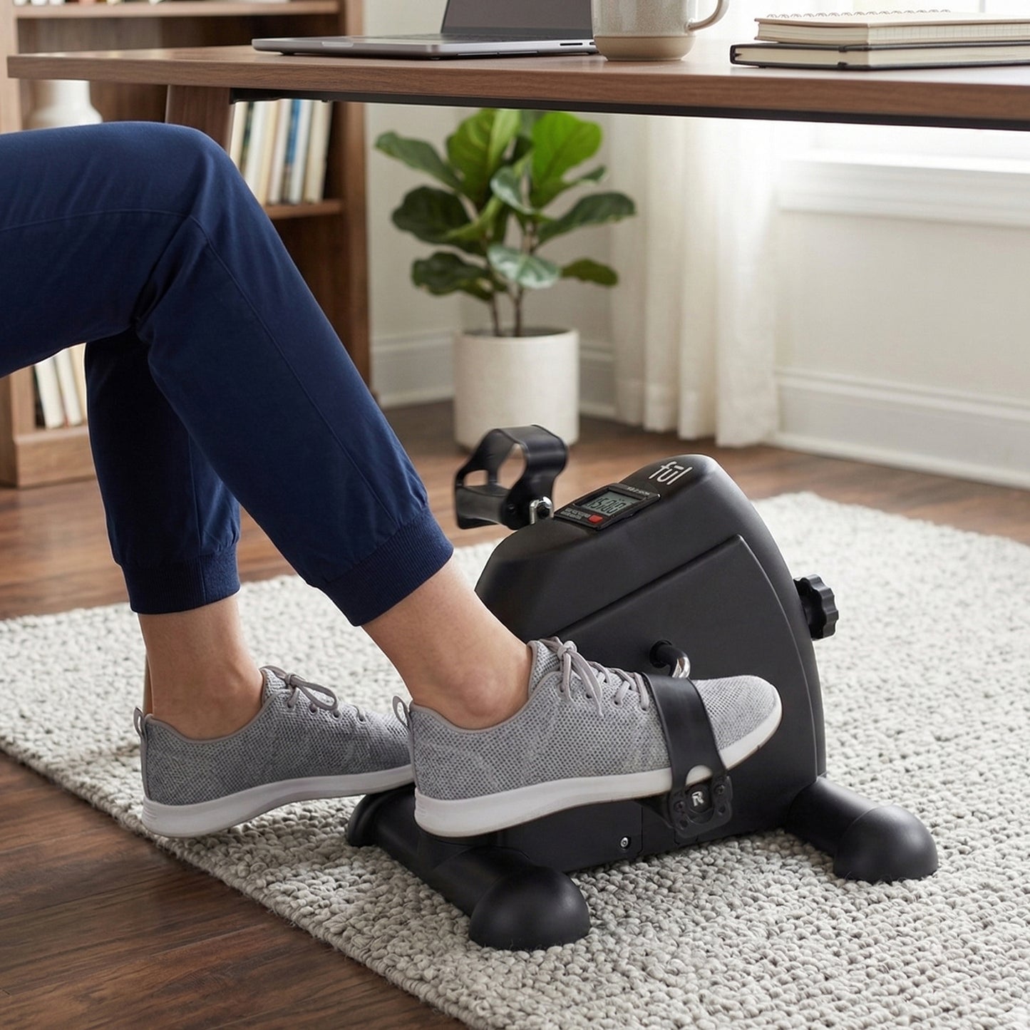 Compact Exercise Bike with Non-Slip Base and LCD Display