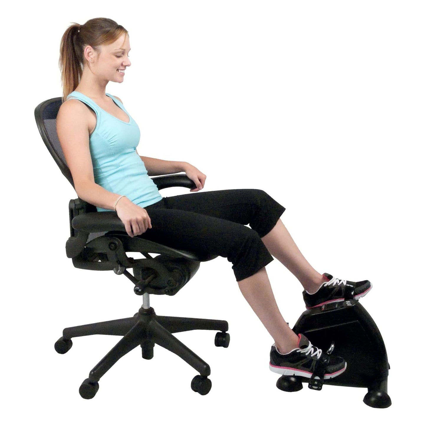 Compact Exercise Bike with Non-Slip Base and LCD Display